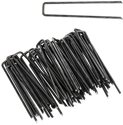 ESTEXO Heringe Erdanker Bodenanker Zeltheringe Zeltnagel Erdnagel Unkrautvlies Gartenvlies Vlies Befestigung Anker (100 Stück/unverzinkt 100 x 13 mm)