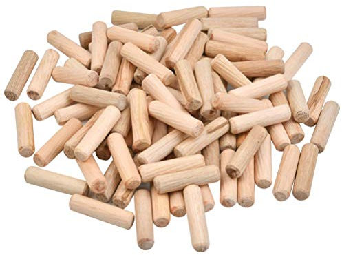 JAOMON Holzdübel Set 400 Stück, gerillte Holzdübel, Holzbohrer und Holzstift,hart gerillt für Möbel Künstlerische Türen Kleiderschränke, Zentrierstift, DIY, Möbelstecker, Möbel Holzdübel