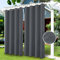 Tende Idrorepellente per Esterni Tende Termiche Isolanti Tende da Esterno con Anelli 1 Pannello, Tende per Interni per Portico, Pergolato, Cortile, Porta Scorrevole/Pergolato, (grigio, 132 x 274 cm)