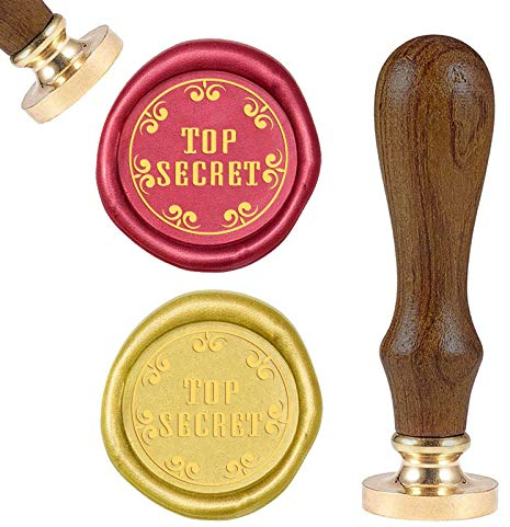 SUPERFINDINGS Retro Wachs Siegelstempel Top Secret Scrapbook Messing Vintage Stempel Und Holzgriff Für Brief Hochzeitsfeier Geschenkverpackung