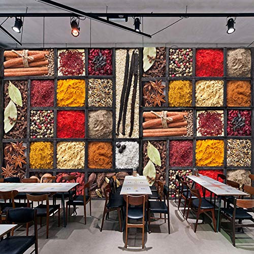 HGFHGD Selbstklebende 3D-Fototapete Food Mural Restaurant Küche Hintergrund Dekorative Wandaufkleber Wandkunst