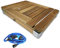@tec Bodendusche Set aus Gartendusche und Wasserschlauch 15m, Campingdusche aus massivem Teakholz zum Campen mit Start und Stopfunktion