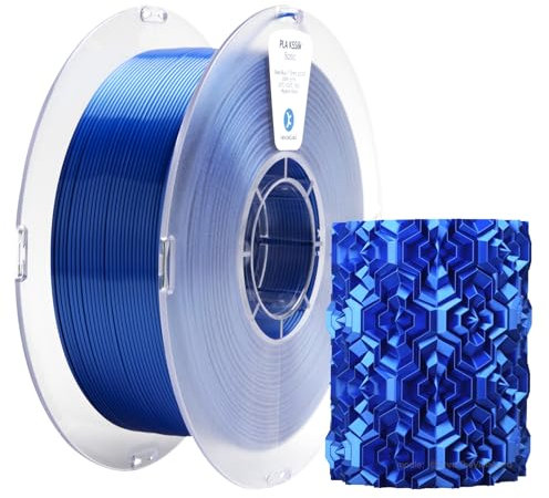 kexcelled PLA Soie Filamento per Stampa 3D 1,75 mm +/- 0,03 mm, Finitura Brillante e Seta, Buona Resa Colore, Adatto a Moltissime Stampanti FDM, Bobina da 1 kg (2,2 lbs), Blu Profondo