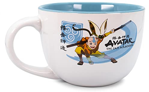 Avatar: The Last Airbender Aang and Momo Keramik-Suppentasse, große Kaffeetassen und Tassen, für Zuhause und Küche, Anime-Manga-Geschenke und Sammlerstücke, Fassungsvermögen: 680 ml