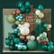 PartyWoo 140pc Emerald Green Balloon Arch Kit with Metallic, Dark, Olive Green Balloons, Artificial Leaves, Perfect for Birthday, Baby Shower, Wedding