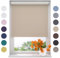 Radeco® Verdunkelungsrollo 90 x 275 cm Sand, Größen von 40 bis 240 Breite, ohne Bohren möglich, Rollo wandmontage, Rollo 90 cm breit, Fenster rollos für innen, rollos für Fenster