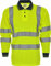 LIZZIE JACOBS Hi Viz High Visibility Long Sleeve Polo Shirts Reflective Tape Safety Hi Vis Security Work Breathable Lightweight Workwear Tops (XX-Large, Yellow NC)
