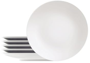 Tramontina - Assiettes plates rondes porcelaine 25 cm Leonora. Lot de 6.