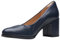 Clarks Freva55 Court, Pump Donna, Pelle Blu Navy, 38 EU