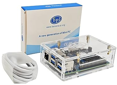 youyeetoo Banana Pi BPI-M5 Amlogic S905X3 Single Board Computer with 4GB RAM and 16G eMMC for AIOT Support Android Debian Raspberry Pi Replacement (with case)