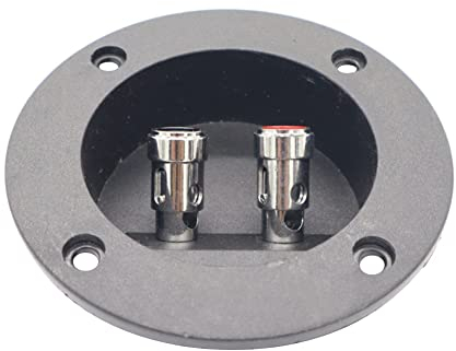 2 Wege Lautsprecher Klemmenblöcke, MoreChioce Kupfer Lautsprecher Klemmenblock Subwoofer Anschlüsse Rückwand Anschlussdose Lautsprecher Terminal Anschlussbox für Auto Zuhause,Runde