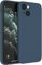 Mixroom - Cover Custodia Case per iPhone 13 Protezione Copre Fotocamera in Silicone TPU Opaco con Bordi Piatti Colore Blu
