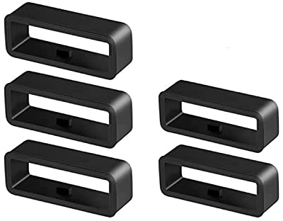 ANCHVN Replacement Secure Rings Compatible with Garmin Forerunner 945 230 235 620 630 735XT/Approach S20 S5 S6/Fenix 5/6 Smartwatch Straps Silicone Connector Keepers Fastener Ring Holders Loop