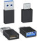 4er-Pack USB-C-zu-USB-Adapter, mit 2 Typ-C-Stecker-auf-A-Stecker-Adapter & 2 USB-C-Stecker-auf-USB-Buchse-Adapter, kompatibel mit Apple Watch, iPhone 16 Pro Max 16Pro 16Plus 16, AirPods - Schwarz