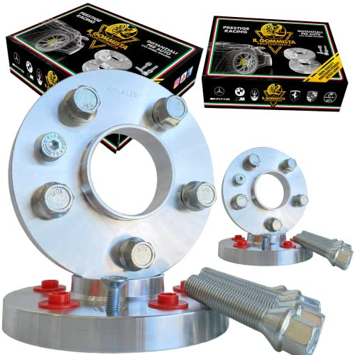 IGP Kit 4 Distanziali Ruote vari spessori Compatibili Con Bmw Serie 1 2 3 5 6 7 X3 X4 pcd 5x120 mozzo 72,6 + Bulloni M14 x 1,25 Ok Auto Cerchi In Lega (2 x 20 mm + 2 x 20 mm)