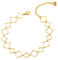 COOLSTEELANDBEYOND Couleur d'or Ouvert Carré Chaîne Maillons Bracelets de Cheville, Grelot, Réglable
