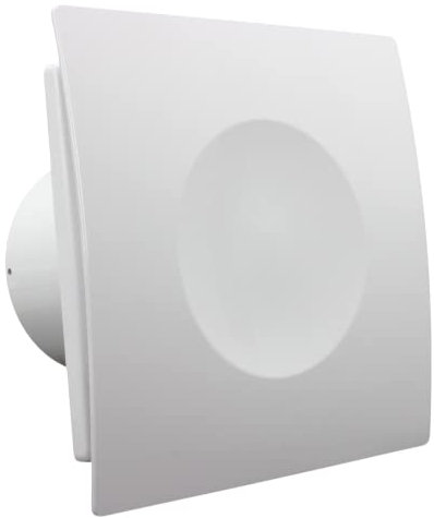 VENTS QuietLine 100 mm Modern Silent Bathroom Extractor Fan with Pull Cord Switch and Timer for Controlled Efficient Ventilation Timed Aeration of Shower Wet Humid Rooms