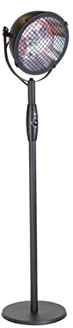 Industrial Style Electric Patio Heater – Free Standing Outdoor Heater with 3 heat settings