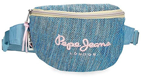Pepe Jeans Lena kleine blaue Bauchtasche 27x11x6,5 cm Polyester