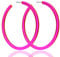 Vintage Neon-Ohrringe für Frauen, Neon-Ohrringe, Retro-Creolen, rundes Ohrringe-Set, Acryl-Neon-Statement-Creolen für Frauen, 80er-Neon-Party-Kostümzubehör, alltägliche Kostümparty（Rosa)