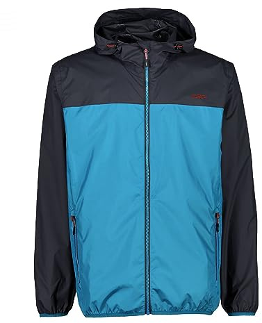 CMP Herren Hoodie Rain Jacke Regenjacke Hardshelljacke | Wassersäule 5, Winddicht & wasserabweisend, Verschweißte Nähte, Extrem leicht - 270 g, wasserdicht & immer dabei