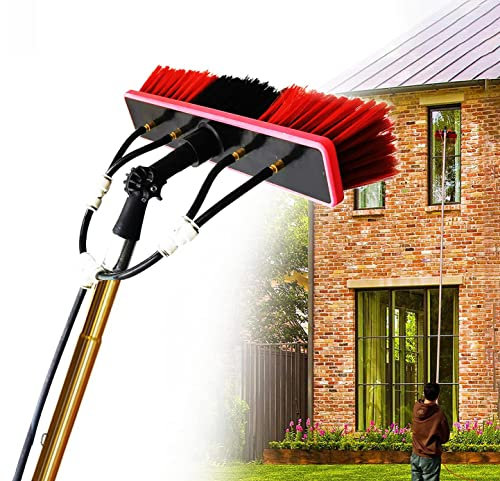 Ywanwj 3~12m Window cleaning waterfed poles, conservatory roof cleaner solar panel kit equipment extendable Water Fed Brush, Tools telescopic 8m golden rod