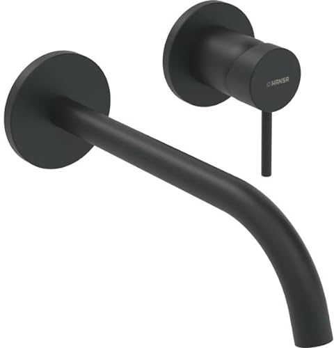 Hansa Hansapublic Waschtischarmatur, Einhebelmischer, Unterputz, Ausladung 225mm kürzbar, 57932171, Farbe: Matt-Schwarz
