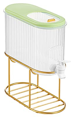 SYALEO Limonata Dispenser per Bevande in plastica con Design a cursore Diviso Dispenser per Bevande Rettangolare Barattolo per Acqua da 4 Litri per Uso Domestico in Frigorifero Bollitore Freddo