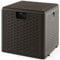 GIANTEX Auflagenbox wasserdicht 106 Liter, Gartenbox Kissenbox Kissentruhe abschließbar, Aufbewahrungsbox Aufbewahrungsbehälter klein mit Deckel, Terrassenbox Rattanoptik 52 x 51 x 51 cm