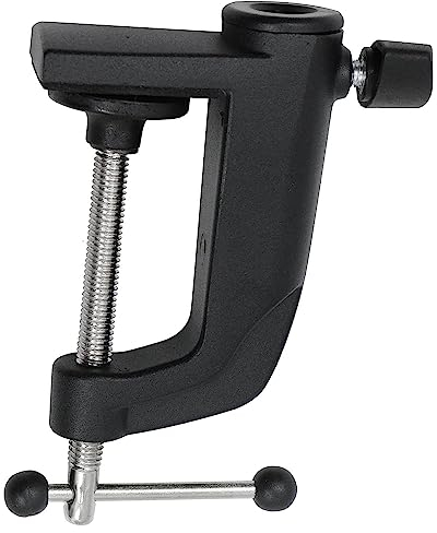 Tisch Halterung für Mikrofon - Ausleger Arm Klemme für Mikrofon Arm Ständer mit Einstellbarer Schraube, der Maximale Abstand Beträgt 55 mm, C-Clamp Base Stand Mounting Accessory, Tischklemme(schwarz)