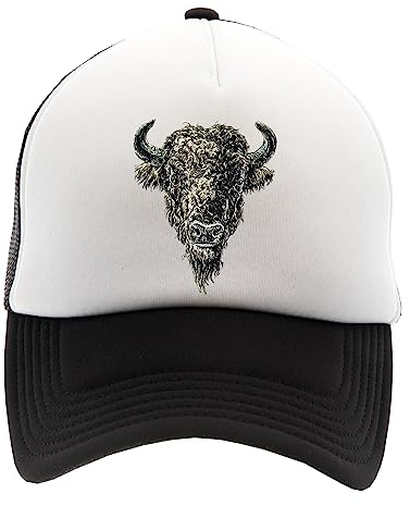 Hopestly Bison Head Kappe Baseball Unisex Herren Damen Erwachsene Einstellbar Cap Unisex Men's Women's