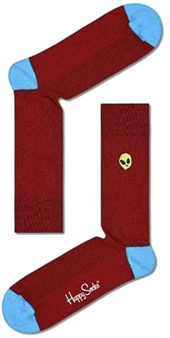 Happy Socks Alien Ribbed Embroidery Socken Größe 41-46, bunt, 41-46