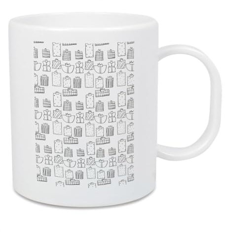 artboxONE Großer Kinderbecher Weihnachtliches Geschenke Muster von BRUSHMEETSPAPER - Weihnachten