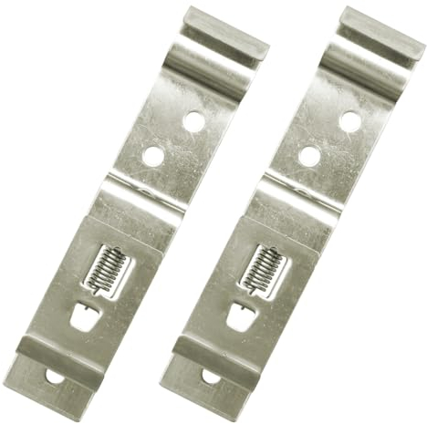 2Pcs Trailer Number Plate Clips, GLADFRESIT Stainless Steel License Plate Bracket, Spring Loaded Number Plate Clips Holders for Trailers trucks Caravans