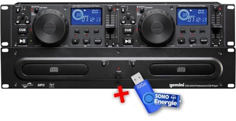 Gemini CDX-2250 - Reproductor de DJ para CD y MP3 (incluye memoria USB 32G)