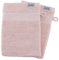 TENDANCE - Set de 2 Gants de Toilette 15x21 cm 100% Coton - Rose Poudre