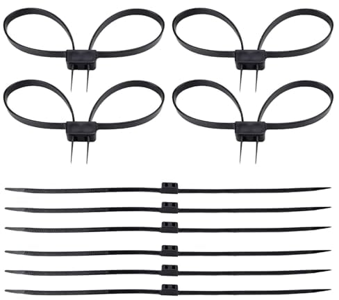 DEANKEJI 10 Pezzi Fascette Elettricista, Fascette Cavi in Nylon da 700 mm × 12 mm, Fascette Nere Resistenti Agli Strappi per Officine, Gestione dei Cavi, Giardinaggio e Cable Management
