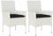 vidaXL Gartenstühle 2 STK., Gartenstuhl mit Kissen, Stuhlset Stuhl Sessel für Garten Terrasse Balkon, Essstuhl Gartensessel, Weiß Poly Rattan