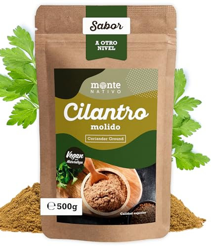 Coriandolo in Polvere Monte Nativo (500g) - Coriandolo polvere perfetto per il Tè - Coriandolo - Spezie delicatamente essiccate - Semi di coriandolo macinati
