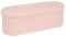 Bonlife Folding Ottoman Storage Bench,Boucle Footstool Oval, End of Bed Stool, Ideal for Living Room, Bedroom, 100L Storage Space,Pink