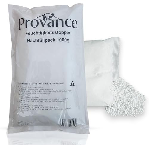 12er Pack Luftentfeuchter Granulat als Nachfüllpack, Entfeuchter Granulat 1000g als Raumentfeuchter Trockner, Schimmel- und Geruchsschutz (9,99-2,46€/kg) (12 Stück)