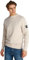 Calvin Klein Men’s Crew Neck Badge Cotton Sweatshirt, Beige (Oatmeal), 3XL