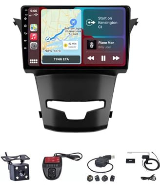 ZGYBDH para Ssang-Yong Koran-do 3 Acty-on 2 2013-2017 Pantalla de 9 Pulgadas 2 DIN Estéreo para automóvil Android 12 Navegación para automóvil en el Tablero Receptor de Audio para automóvil Compatibl