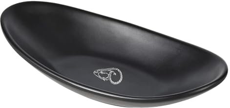 Bamyli Black Ring Key Bowl for Hallways, Oval Trinket Dish Key Bowl, Small Jewelry Key Tray Organizer for Hallways, Decorative Dish Bathroom Room Hallway