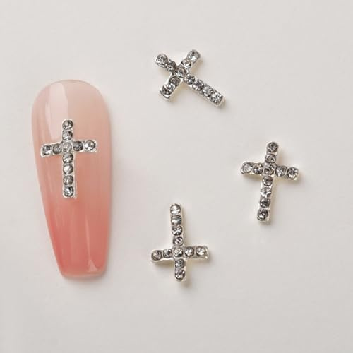 10Pcs Retro Kreuz Nagel Charme Legierung Kreuz Punk Gothic Art Liefert Für Acryl Nagel