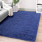 FVVRAX Flauschiger Hochflor Teppich 90x150 cm Marineblau | Extra weicher Shaggy Teppich rutschfest für Wohnzimmer Schlafzimmer | Kuscheliger Bodenteppich für Kinder Haustiere