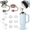 Janpso Juego de accesorios para vasos Stanley, incluye 9 tapones de silicona a prueba de fugas, 2 tapas con pajita para vasos Stanley Cup de 1,2 L y 850 ml, vasos no incluidos