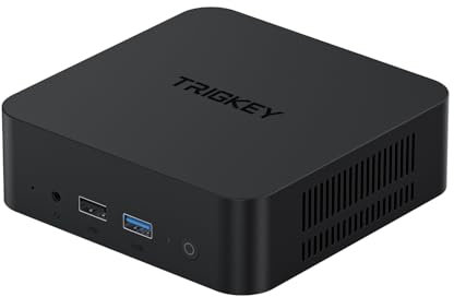 TRIGKEY Mini PC, Key-N100(4C/4T, jusqu'à 3.4GHz), 16 Go DDR4 500 Go SSD, Mini Ordinateur de Bureau supportant 2 * 1000M LAN, 2*HDMI Output, WiFi-5, BT5.0, Wake-on-LAN, Auto Power on Mini Ordinateur