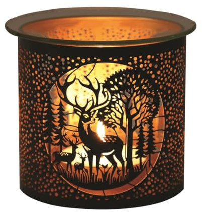 Aroma Black & Gold Deer Family Jar Sleeve & Wax Melt Warmer
