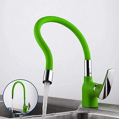 Wasserhahn, Küchenarmaturen, grüne Silikagel-Nasen, Jede Richtung, Küchenmischer, Waschbecken-Wasserhahn, Kalt- und Warmwasserhahn